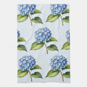 Elegante trendy waterverf hydrangea bloemstuk theedoek