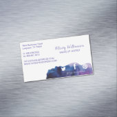 Elegante trendy Waterverf Wash Makeup Artist Magnetisch Visitekaartje (Voorbeeld)