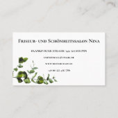 Elegante Treuekarte mit Grünem Touch Klantenkaartje (Achterkant)