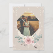 Elegante Tribal Floral bruiloft uitnodiging (Achterkant)