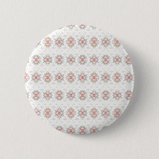 Elegante Tribal Floral Button (Voorkant)