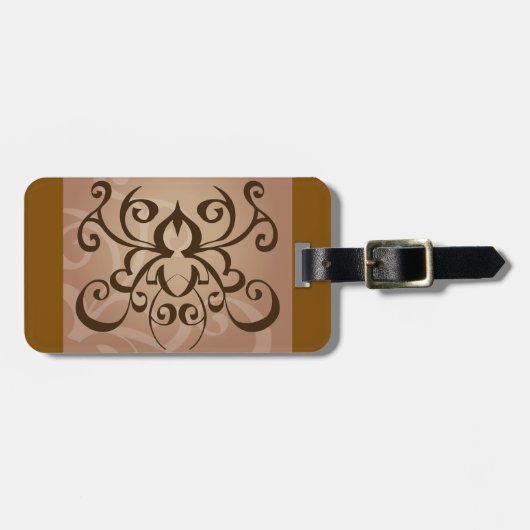 Elegante Tribal Swirl Tattoo stijl Bagagelabel (Voorkant horizontaal)
