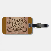 Elegante Tribal Swirl Tattoo stijl Bagagelabel (Achterkant horizontaal)