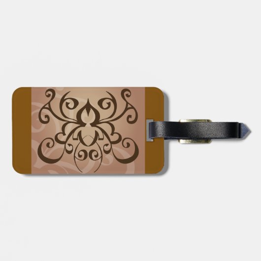 Elegante Tribal Swirl Tattoo stijl Bagagelabel (Achterkant horizontaal)