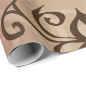 Elegante Tribal Swirl Tattoo stijl Cadeaupapier (Rol Hoek)