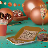 Elegante Tribal Swirl Tattoo stijl Papieren Bordje