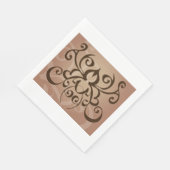 Elegante Tribal Swirl Tattoo stijl Servet (Hoek)