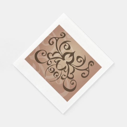 Elegante Tribal Swirl Tattoo stijl Servet (Hoek)