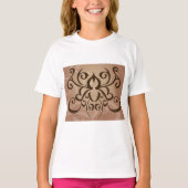 Elegante Tribal Swirl Tattoo stijl T-shirt (Voorkant)