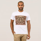 Elegante Tribal Swirl Tattoo stijl T-shirt (Voorkant volledig)