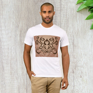 Elegante Tribal Swirl Tattoo stijl T-shirt