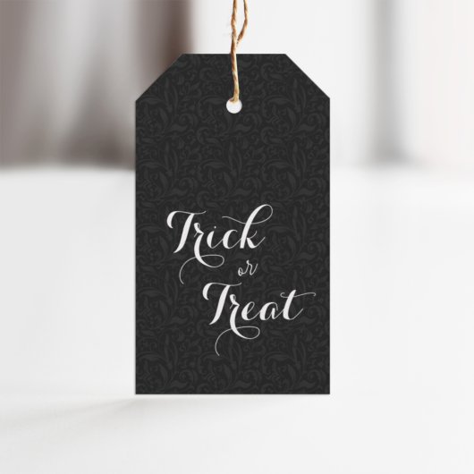 Elegante Trick or Treat Halloween Cadeaulabel