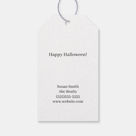 Elegante Trick or treat Pop van Halloween Cadeaulabel (Achterkant)