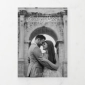 Elegante Trifold Wedding Invitation Sjabloon (Cover)