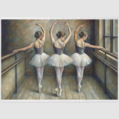 Elegante Trio Dans Ballerina Decoupage Tissuepapier (Voorkant)