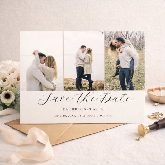 Elegante Trio | Multi Foto Save The Date