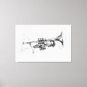 Elegante trompetschets - canvas afdruk (Voorkant)