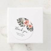 Elegante tropen bloemenbruiloft gunst Label (In situ)