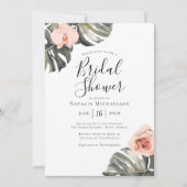 Elegante tropen bruids douche uitnodiging (Voorkant)