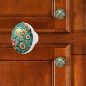 Elegante Tropisch Keramische Knop