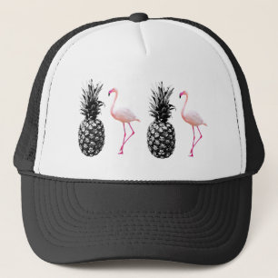 Elegante Tropische Ananas en Flamingo Trucker Pet