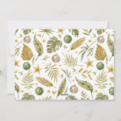 Elegante Tropische Aquarel Foto Kerstmis Feestdagenkaart (Achterkant)