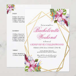 Elegante Tropische Bachelorette Weekend Itinerariu Kaart