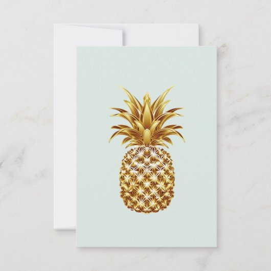 Elegante Tropische Bestemming Bruiloft Details RSVP Kaartje (Achterkant)