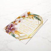 Elegante Tropische Bestemming Bruiloft Save the Da Folie Uitnodiging (Gedraaid)