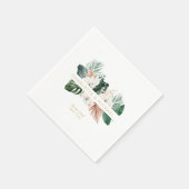 Elegante, tropische, bladbruiloft servet (Hoek)