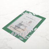 Elegante Tropische Bladeren Foto Save The Date Ech Folie Uitnodiging (Gedraaid)