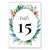 Elegante tropische bladeren groen minimalistisch kaart (Achterkant)