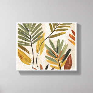 Elegante tropische bladkunst – minimalistische bot canvas afdruk