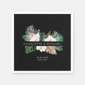 Elegante, tropische, bladrijke bruiloft servet (Voorkant)