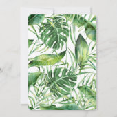 Elegante tropische bloei Hibiscus gouden bruiloft Kaart (Achterkant)