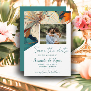 Elegante Tropische Bloem Botanische Fotografie Bru Save The Date
