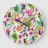Elegante tropische bloem grote klok (Voorkant)