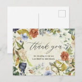 Elegante Tropische Bloemen Dank u kaart (Voorkant / Achterkant)