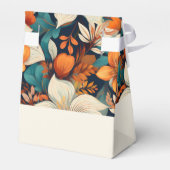 Elegante Tropische Bloemen Huwelijk Dank u Bedankdoosjes (Achterkant)