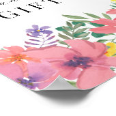 Elegante Tropische Bloemen Kaarten en Geschenken T Poster (Hoek)