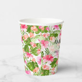 Elegante tropische bloemen papieren bekers (Rechts)