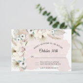 Elegante Tropische Boho Bloemen Aardse Verbleekt G Kaart (Staand voorkant)