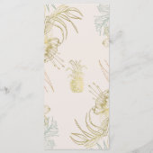 Elegante Tropische Botanische Bloemige Trouwmenu Menu (Achterkant)