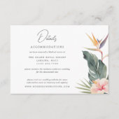 Elegante tropische botanische details informatiekaartje (Voorkant)