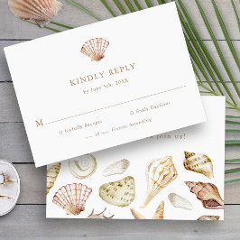 Elegante Tropische Bruiloft RSVP Kaartje