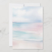 Elegante Tropische bruiloft Waterverf Kaart (Achterkant)