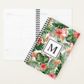 Elegante Tropische Douane Monogrammed Planner (Display)