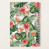 Elegante Tropische Douane Monogrammed Planner (Achterkant)