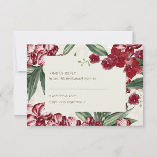 Elegante Tropische Eiland Strand Bruiloft RSVP Kaartje