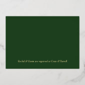 Elegante Tropische Elopement Trouwreceptie Goud Folie Uitnodiging (Achterkant)